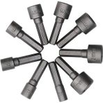 Depolife Somun Sökücü Bits Lokma Seti 1/4"vidalı Metrik Adaptör Matkap Ucu 5 Ila 13 mm Altıgen Şaft 9 Parça