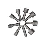 Depolife Somun Sökücü Bits Lokma Seti 1/4"Vidalı Metrik Adaptör Matkap Ucu 5 Ila 13Mm Altıgen Şaft 9 Parça