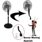 Depolife Üniversal ayaklı vantilatör duvar montaj aparatı kahvehane cafe ofis ıçin vantilatör fan ayağı - Antrasit