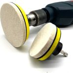 Depolife Yün Keçe Parlatma Pedi 115 mm Destekli Pad Matkap Adaptörü Seti Cam Metal Çelik Parlatma Polisaj Seti