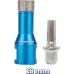 Depomega 18 mm Granit Mermer Seramik Delme Panç Spiral ve Matkap Için Aparatlı M14