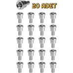 Depomega 20 Adet Alçıpan Vidalama Şapkalı Ph2 Bits Uç 25 mm Stoplamalı - Gri
