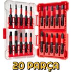 Depomega 20 Parça Bits Uç Hex Torx Ph Pz Set Güçlü Mıknatıs Özel Kutulu - 50 mm - Kırmızı