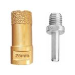 Depomega 25 mm Granit Mermer Seramik Delme Panç Spiral ve Matkap Için Aparatlı M14