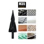 DepoMega 4-32 mm Krom Delici Kademeli Matkap Ucu %5 Kobalt M35 Özel Üretim
