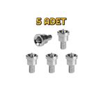 DepoMega 5 Adet Alçıpan Vidalama Şapkalı PH2 Bits Uç 25 mm Stoplamalı