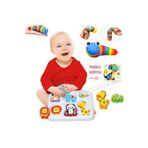 Depomiks Avm Sevimli hayvanlar Bultak + Sök tak sitres giderici Eğitici renkli Tırtıl + Kaydırmalı puzzle