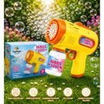 Depomiks Otomatik Pilli Işıklı Köpük Tabancası Otomatik Işıklı Baloncuk Tabanca Bubble Gun Çocuk Oyuncağı - Açık Turuncu