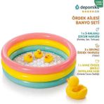 Depomiks Sevimli Ördek Ailesi 86CM Taban Şişme Havuz - Sarı