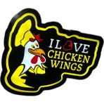 Deport Chicken Wings Yazılı Görsel Tabela 3D LED Neon Işıklı Kutu Harf Tabela