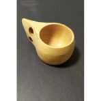 Depotrend Geleneksel İskandinav Ahşap Kuksa Bardak: İki Delikli Kamp Ve Doğa Kahve Kupası (8X6 Cm)
