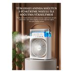 Depozee Masaüstü Klima Hava Soğutucu Buharlı Serinletici Fan USB Girişli Su Hazneli Sessiz Soğutucu
