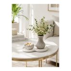 deppo market Lotus Mum ve Vazolu Dekor Seti – Modern Salon Aksesuarı