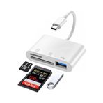 Deppo Trend 17/16/15/Pro Max/Plus/iPad/MacBook Pro/Air Samsung Uyumlu Type-C To SD/Micro SD/TF/USB Kart Okuyucu
