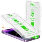 Deppo Trend Apple iPhone 15 Plus Uyumlu Ekran Koruyucu Takma Aparatlı Kolay Kurulum Darbelre Dayanklı Temperli Cam - Şeffaf