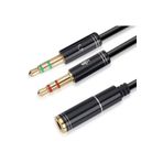 Deppo Trend Aux To 2x Aux Kablo 3.5mm Jack Çevirici Mikrofon ve Kulaklk Çoklayıcı Dönüştürücü Aux Stereo Adaptör