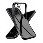 Deppo Trend Samsung Galaxy A25 ile Uyumlu Kılıf Kenarları Siyah Renkli Kamera Korumalı Dayanıklı Arka Kısmı Şeffaf Esnek Silikon Kapak