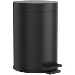 Depposite Çelik Metal 3 Litre Pedallı Çöp Kovası Siyah