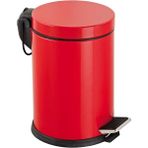 Depposite Çelik Metal 5 Litre Pedallı Çöp Kovası Çöp Kutusu Kırmızı
