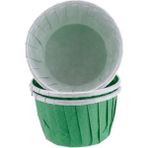 Depposite Cupcake Kalıbı Büyük Boy Düz Renk 62X40 mm 100 Adet Yeşil