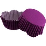 Depposite Cupcake Kalıbı Pet Kapsül Dalgalı Kek Kalıbı 65X38 mm - 100 Adet Mor 3.8x6.5 cm