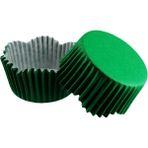 Depposite Cupcake Kalıbı Pet Kapsül Dalgalı Kek Kalıbı 65X38 mm - 100'LÜ Yeşil 3.8x6.5 cm