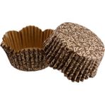 Depposite Cupcake Kalıbı Pet Kapsül Harf Desenli Dalgalı Kek Kalıbı 65X38 mm - 100'LÜ 3.8 cm