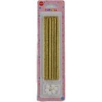 Depposite Doğum Günü Pasta Mumu Simli 6 Lı Gold