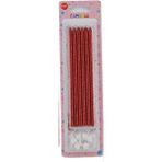 Depposite Doğum Günü Pasta Mumu Simli 6 Lı Kırmızı