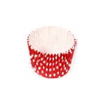 Depposite Kek Kalıbı Pet Kapsül 52*45 mm Kağıt Cupcake Kağıdı - 100'LÜ Puantiyeli Kırmızı
