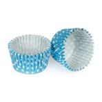 Depposite Kek Kalıbı Pet Kapsül 52*45 mm Kağıt Cupcake Kağıdı - 100'LÜ Puantiyeli Mavi