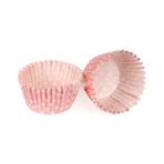 Depposite Kek Kalıbı Pet Kapsül 52X45 mm Kağıt Cupcake Kağıdı 100'LÜ Puantiyeli Pembe