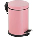 Depposite Metal Çelik 3 Litre Pedallı Çöp Kovası Pembe Çöp Kutusu