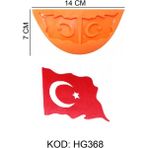 Depposite Türk Bayrağı Figürlü Gıda Silikon Kalıbı