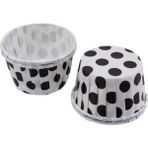 Depposite Vıp Cupcake Kalıbı Küçük Boy 44*35 mm - 100 Adet Puantiyeli Beyaz