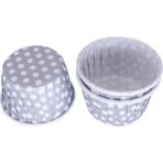 Depposite Vıp Cupcake Kalıbı Minik Boy 38*30 mm - 100'LÜ Puantiyeli Gümüş