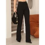 Deq Fashion Kadın Yüksek Bel Likralı Ispanyol Paça Jean Pantolon - Siyah - 34