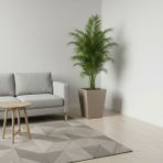 DEQQU Aura Conica 50X35CM Fiber Konik Saksı - Mat - Büyük Saksı - Fiberglass Saksı - Vizon