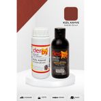 Derby Deri Mont Boyası ve Sabitleme Cilası 100 G Set kizil-kahve