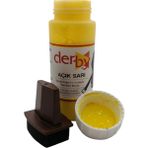 Derby Mont Direksiyon Koltuk Deri Boyası 100ML ve Saplı Sünger 1 Adet - Açık Sarı