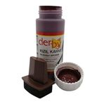 Derby Mont Direksiyon Koltuk Deri Boyası 100Ml Ve Saplı Sünger 1 Adet, Kızıl Kahve