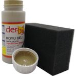 Derby Mont Direksiyon Koltuk Deri Boyası 100ML ve Saplı Sünger 1 Adet - Koyu Bej