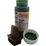 Derby Mont Direksiyon Koltuk Deri Boyası 100ML ve Saplı Sünger 1 Adet - Yeşil