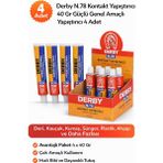 Derby N.78 Kontakt Yapıştırıcı 40 Gr Güçlü Genel Amaçlı Yapıştırıcı 4 Adet