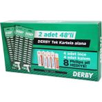 Derby Tek Bıçak Kartelalı Jilet 96 Parça 4 Kalem 4 Ince Pil Hediyeli (4767) - MCT8274-4258