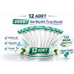Derby Tek Bıçaklı Tıraş Bıçağı Paket Seçenekleri 12 Adet