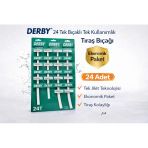 Derby Tek Bıçaklı Tıraş Bıçağı Paket Seçenekleri 24 Adet