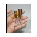 dercam 4 Adet Cam Yeniden Doldurulabilir gold renk Sprey Kolonya Parfüm Şişesi 5 Ml -numune Boş Şişe
