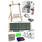 Dereceli Kurşun Kalem Seti 25X35 Duralit Masaüstü Drawing Şövale Set Resim Kağıdı Kalem Uzatma Gölgelendirme Dağıtıcı