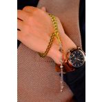 dergah tesbih Bilek Boy Yeşil Litvanya Damla Kehribar Gümüş Tasarım Tesbih (Amber), (مسبحة قطرة كهريبار)